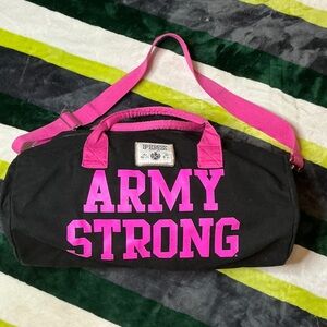 PINK Victoria's Secret Black and Pink Travel Bag